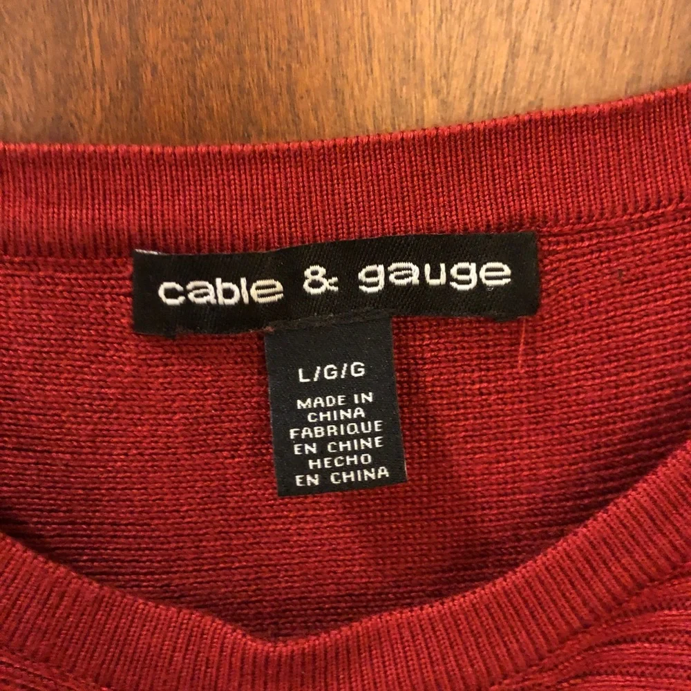 Cable & Gauge Cranberry Crop Sweater - Picture 8 of 8